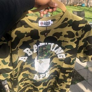 Abathing ape camouflaged shirt